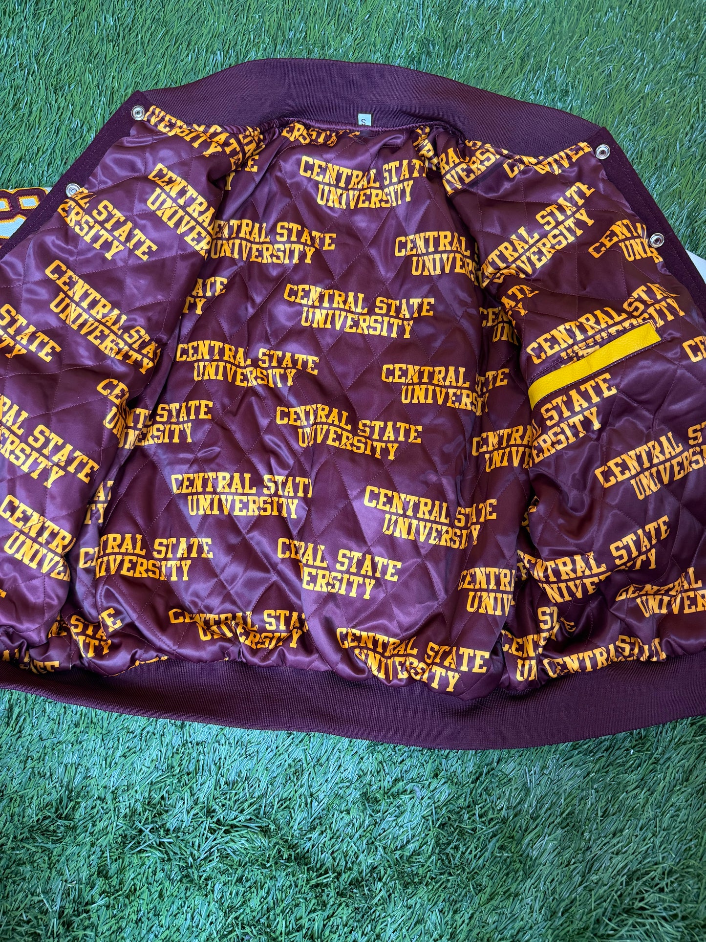 CENTRAL STATE UNIVERSITY - LETTERMAN VARSITY JACKET (GOLD SLEEVES)