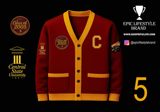 CENTRAL STATE UNIVERSITY CLASS OF 2005 TWENTY YEAR ANNIVERSARY CARDIGAN #5