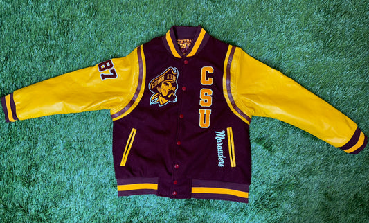 CENTRAL STATE UNIVERSITY - LETTERMAN VARSITY JACKET (GOLD SLEEVES)