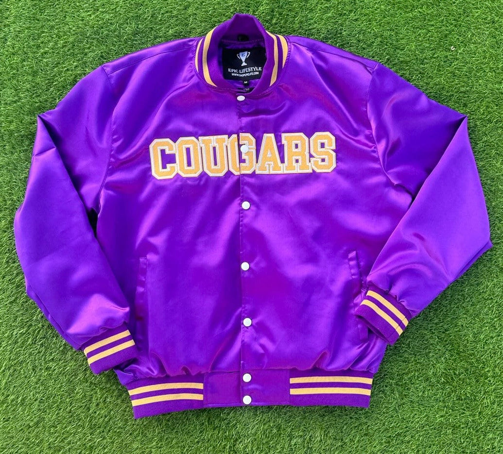 Thurgood Marshall Cougars Satin Bomber Jacket