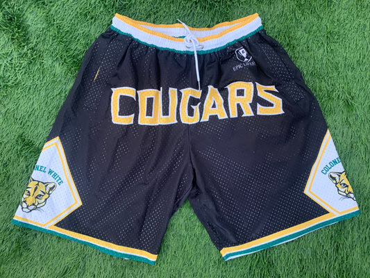 Colonel White Cougars Basketball Shorts - BLACK