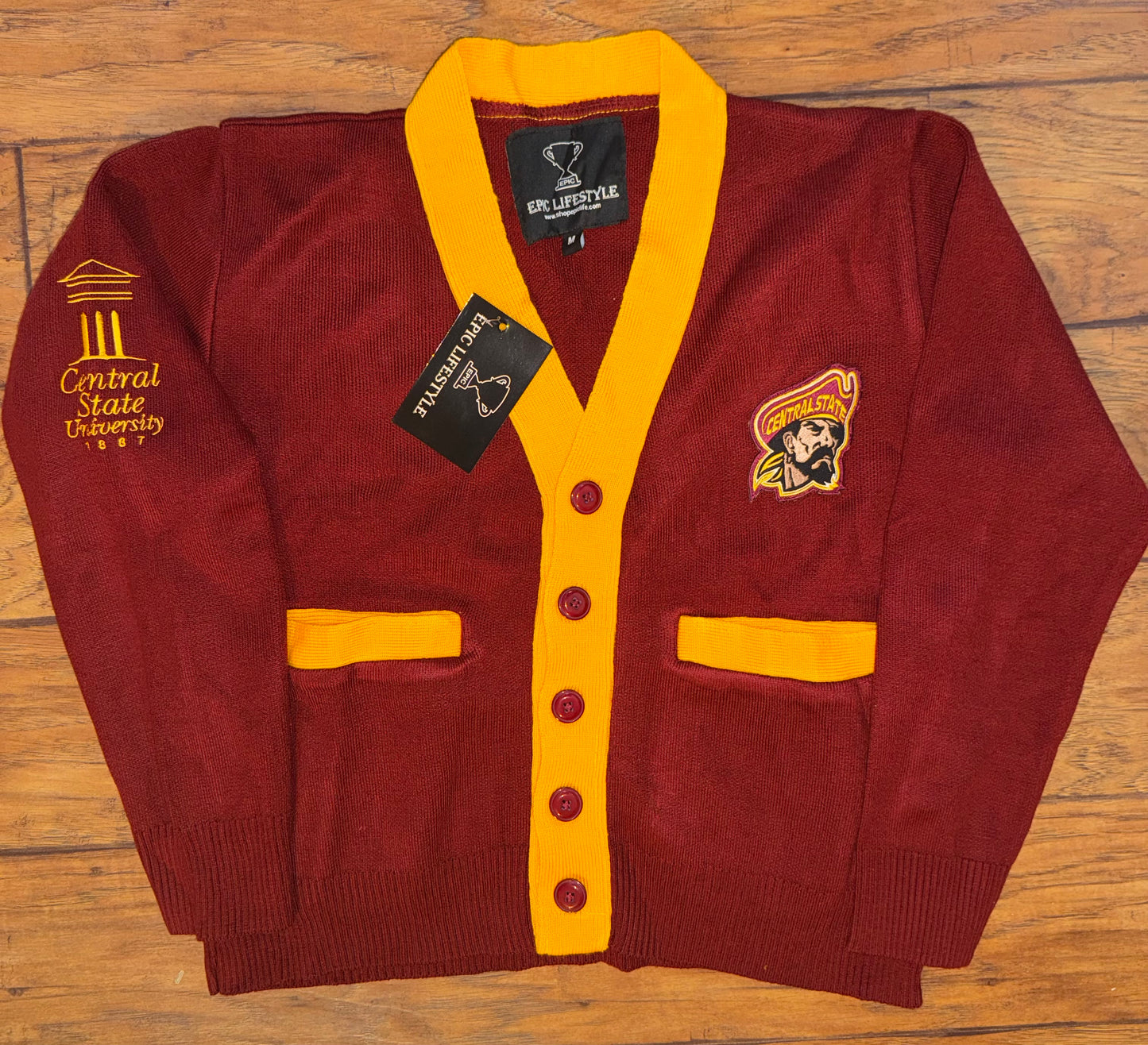 Central State University Cardigan Sweater - Black Marauder Man