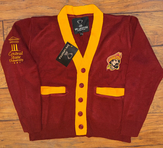 Central State University Cardigan Sweater - Black Marauder Man